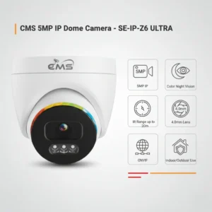 CMS 5MP IP Dome Camera (SE‑IP‑Z6 ULTRA) | Color Night Vision | 4.0mm Lens | ONVIF